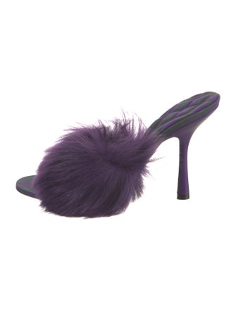 Burberry Faux Fur Slides