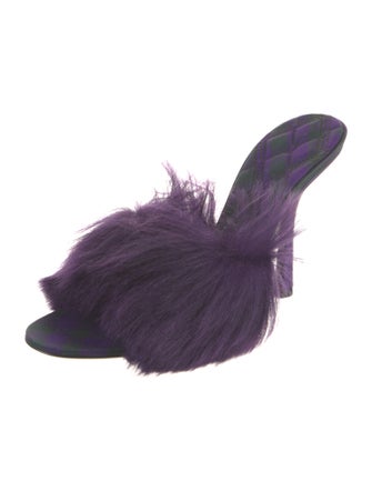 Burberry Faux Fur Slides