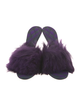 Burberry Faux Fur Slides