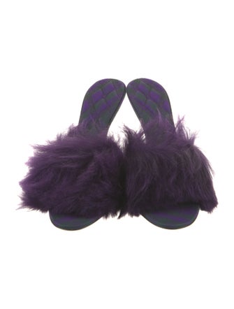 Burberry Faux Fur Slides