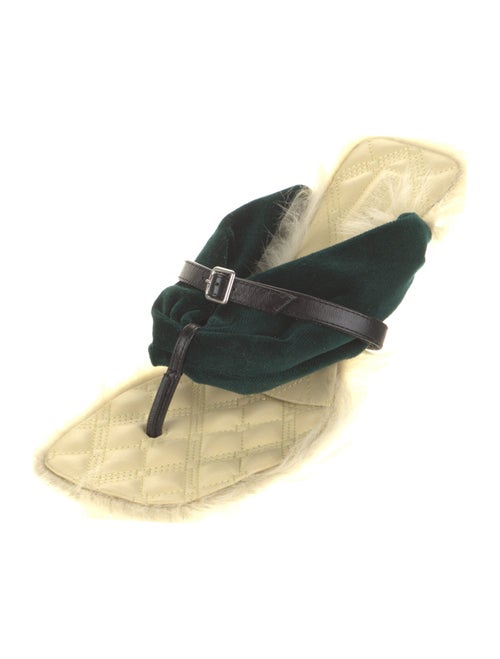 Burberry Leather Flip Flops