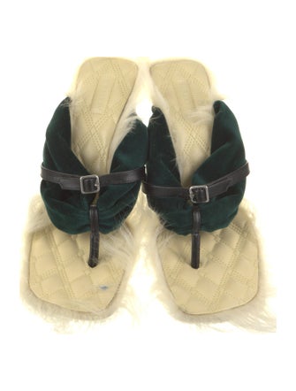 Burberry Leather Flip Flops