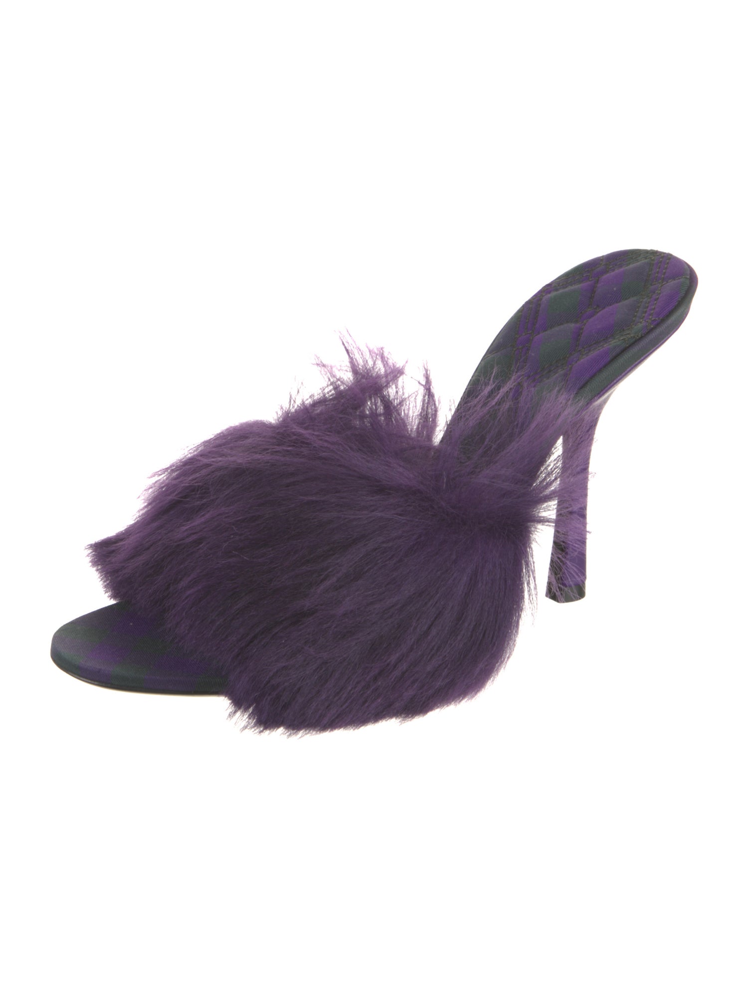 Burberry Faux Fur Slides