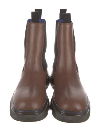 Burberry Leather Mesh Accents Chelsea Boots