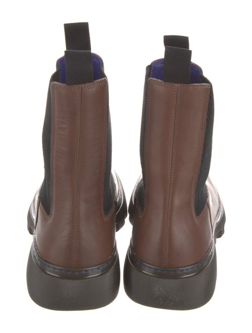 Burberry Leather Mesh Accents Chelsea Boots