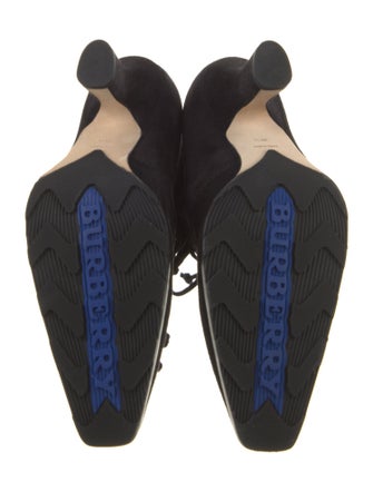 Burberry Suede Lace-Up Boots