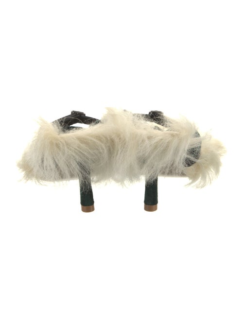 Burberry Velvet Leather Trim Embellishment Slides