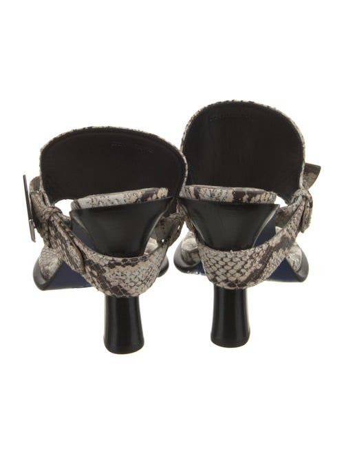 Burberry Snakeskin Animal Print T-Strap Sandals