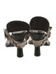 Burberry Snakeskin Animal Print T-Strap Sandals