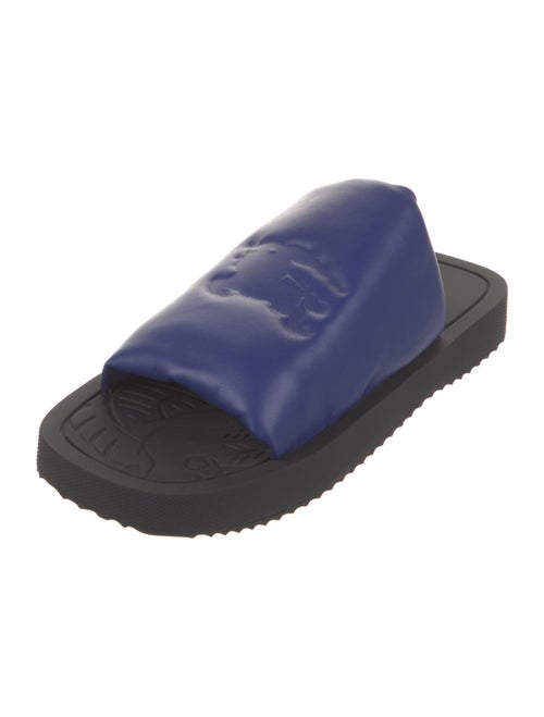 Burberry Leather Colorblock Pattern Slides