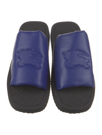 Burberry Leather Colorblock Pattern Slides