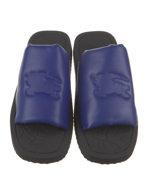 Burberry Leather Colorblock Pattern Slides