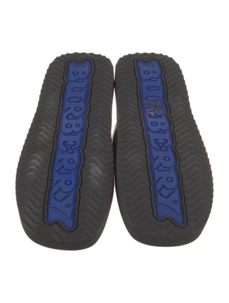 Burberry Leather Colorblock Pattern Slides