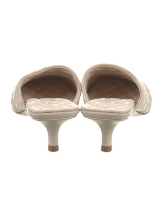 Burberry Leather Embroidered Accent Mules