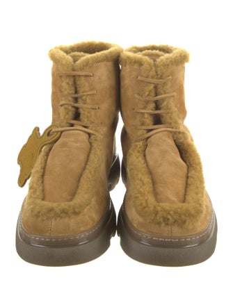 Burberry Suede Lace-Up Boots