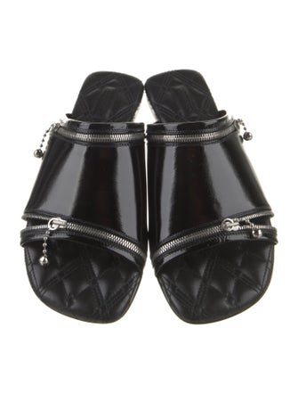 Burberry Leather Printed Slides