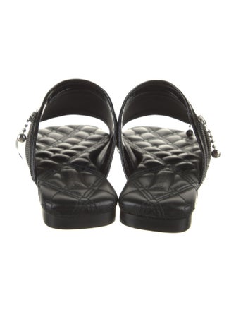 Burberry Leather Printed Slides