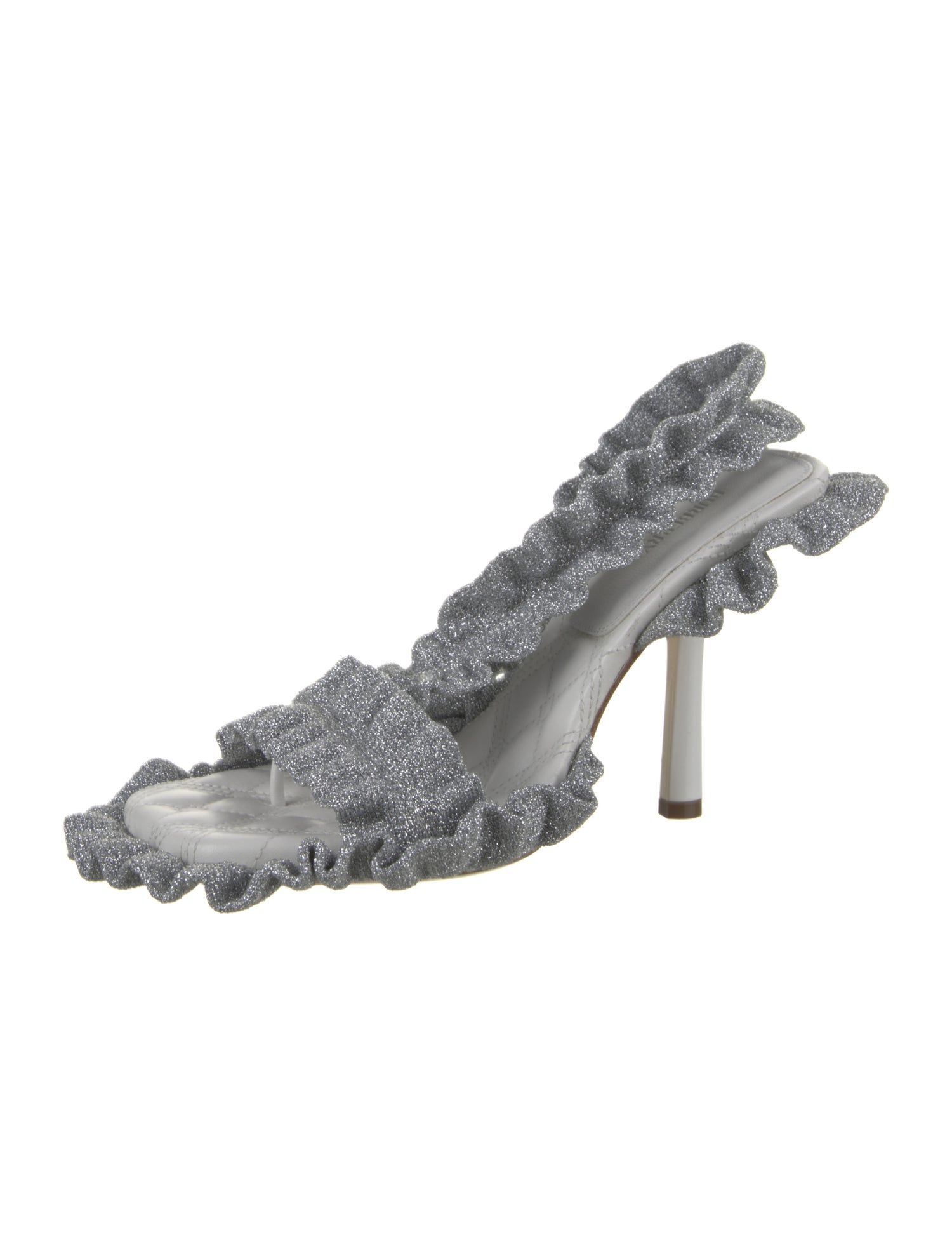 Burberry Leather Printed Slingback Sandals