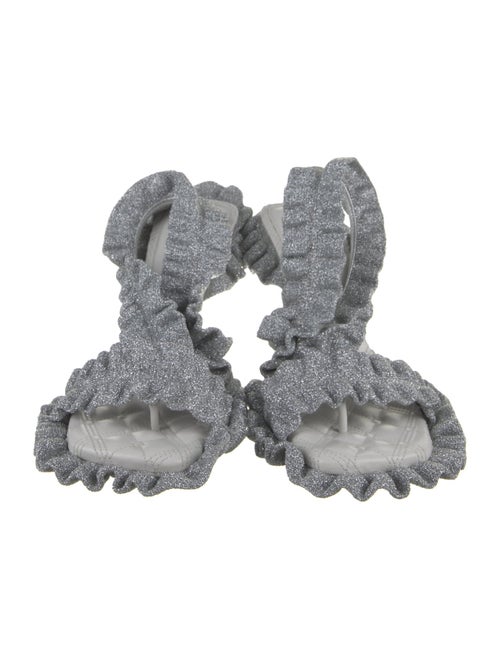 Burberry Leather Printed Slingback Sandals