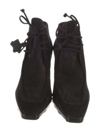 Burberry Suede Lace-Up Boots