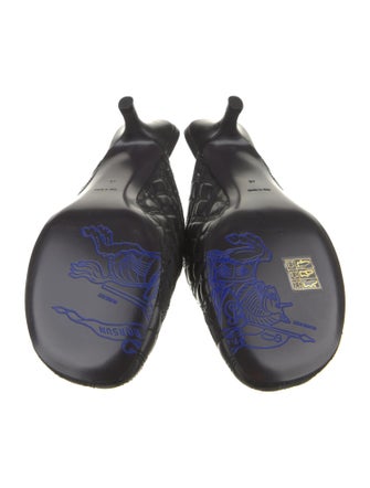 Burberry Leather Printed Mules