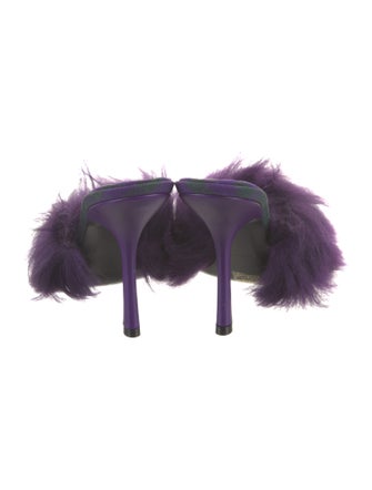 Burberry Faux Fur Slides