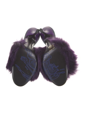 Burberry Faux Fur Slides