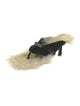 Burberry Velvet Leather Trim Embellishment Slides