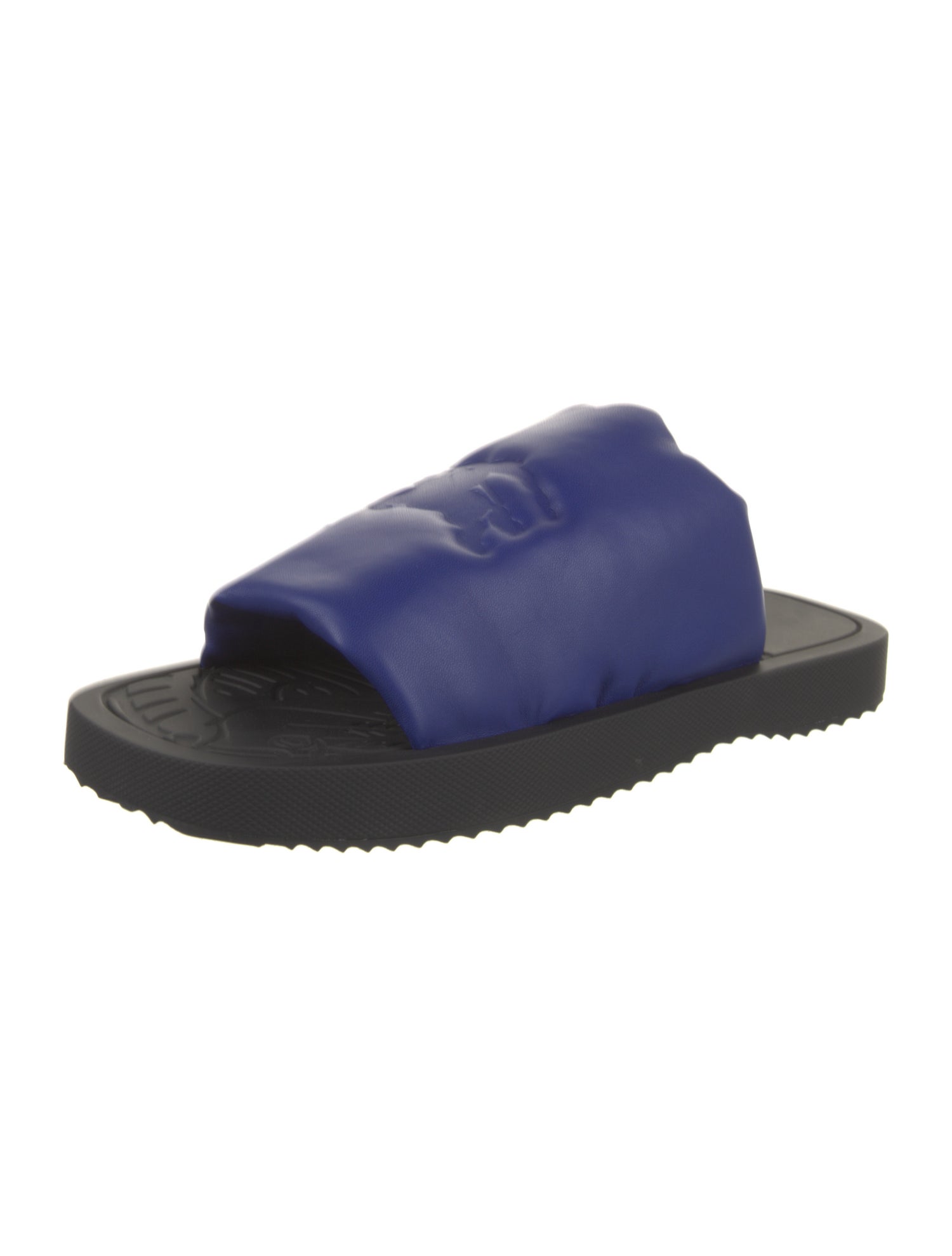 Burberry Leather Colorblock Pattern Slides