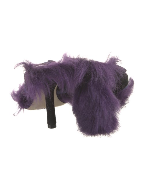 Burberry Velvet Leather Trim Embellishment Slides