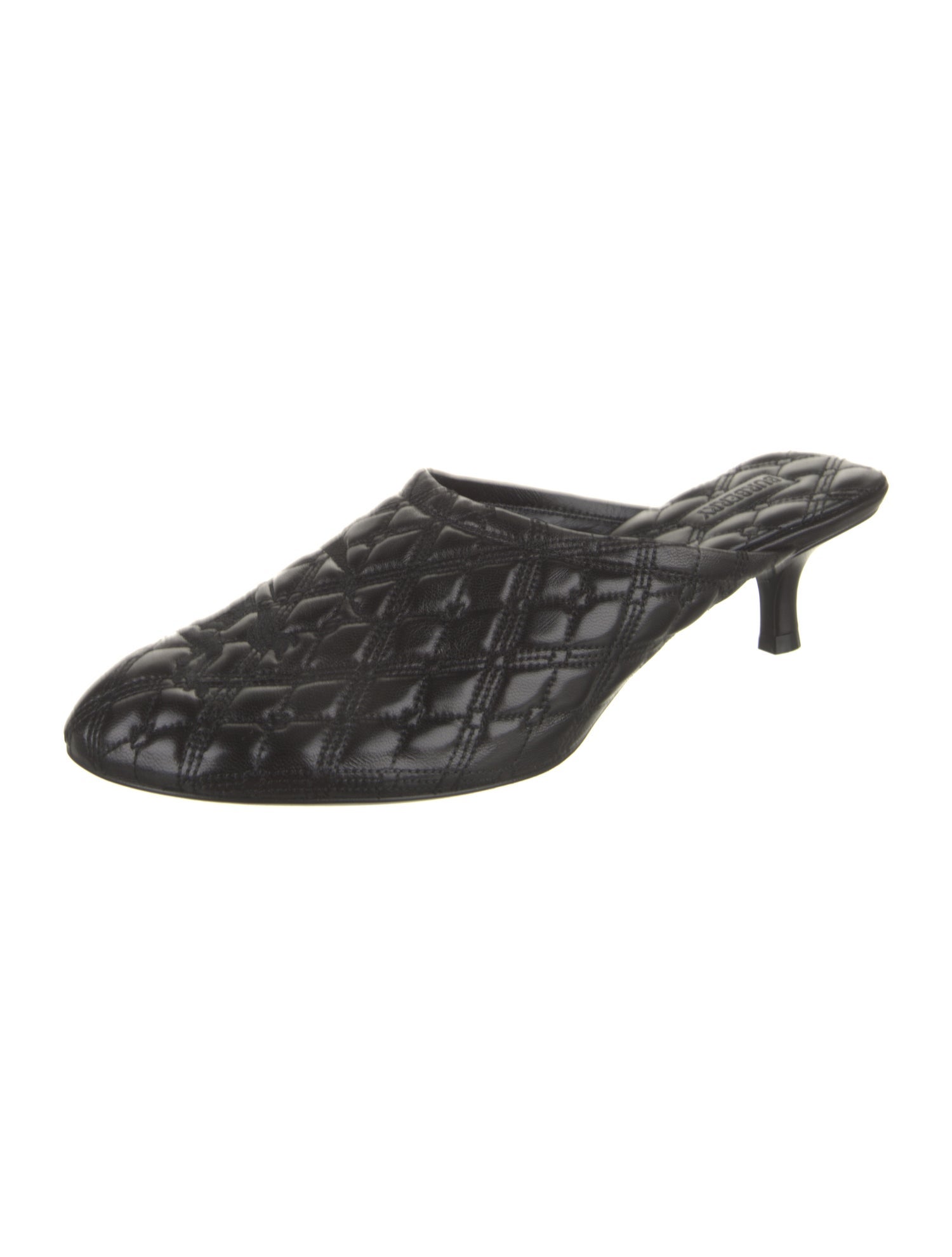 Burberry Leather Printed Mules