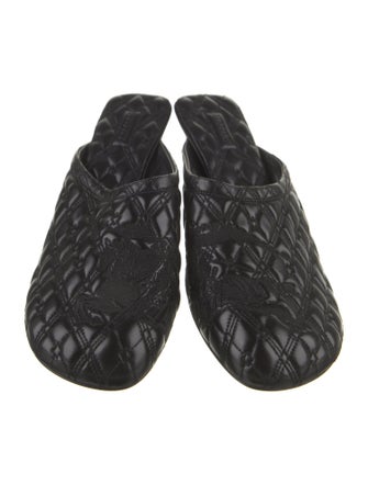 Burberry Leather Printed Mules