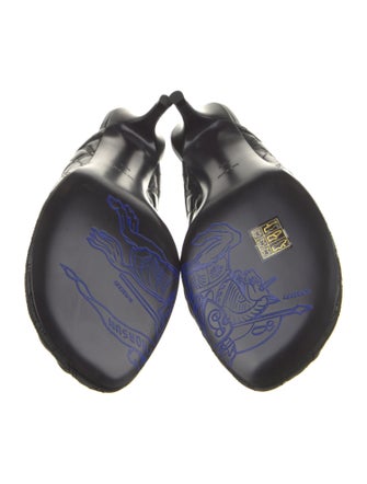 Burberry Leather Printed Mules