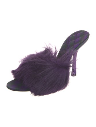 Burberry Faux Fur Slides