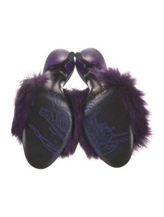 Burberry Faux Fur Slides