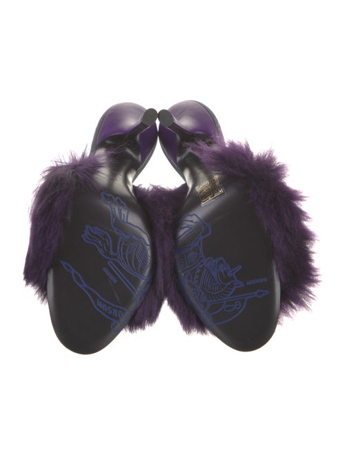 Burberry Faux Fur Slides