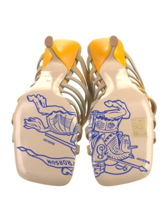 Burberry Canvas Animal Print Slides