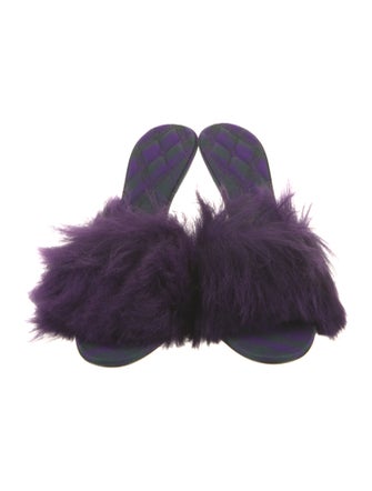 Burberry Faux Fur Slides