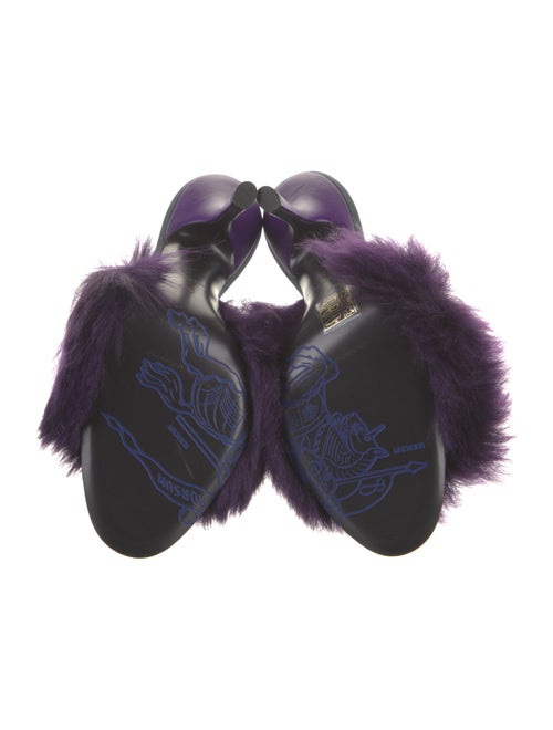 Burberry Faux Fur Slides