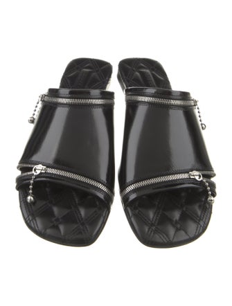 Burberry Leather Printed Slides
