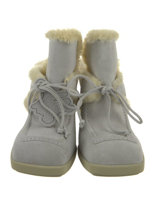 Burberry Suede Colorblock Pattern Mules