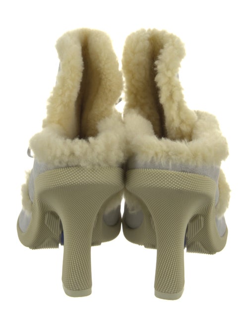 Burberry Suede Colorblock Pattern Mules