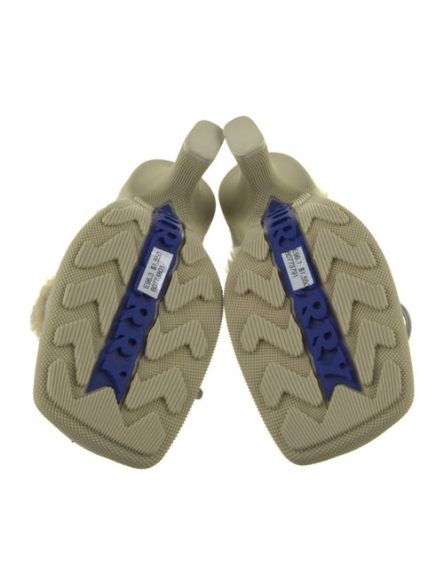 Burberry Suede Colorblock Pattern Mules