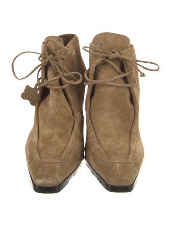 Burberry Suede Lace-Up Boots