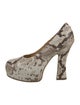 Burberry Leather Animal Print Pumps