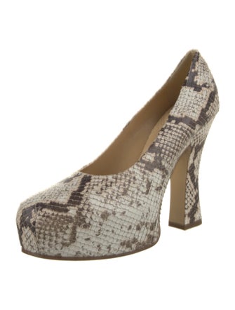 Burberry Leather Animal Print Pumps