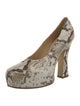 Burberry Leather Animal Print Pumps