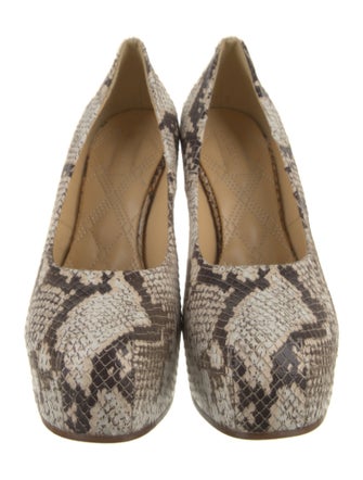 Burberry Leather Animal Print Pumps