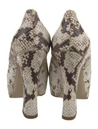 Burberry Leather Animal Print Pumps
