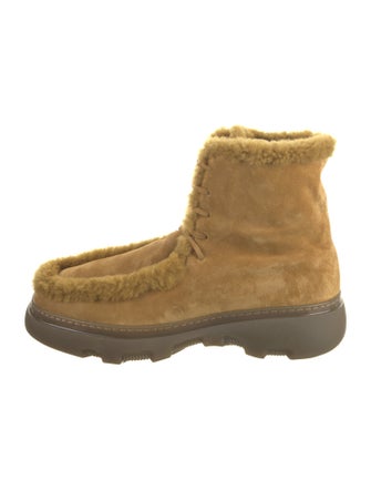 Burberry Suede Lace-Up Boots